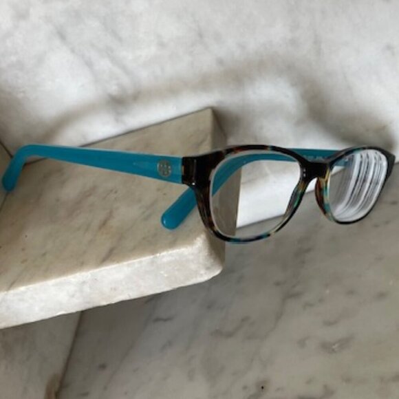 TORY BURCH TY2031 Eyeglasses Blue Brown Tortoise Rx 51-17 135 - Picture 4 of 15
